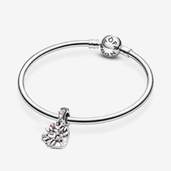Pandora Pink Heart Family Tree Dangle Charm - Picture 6 of 6